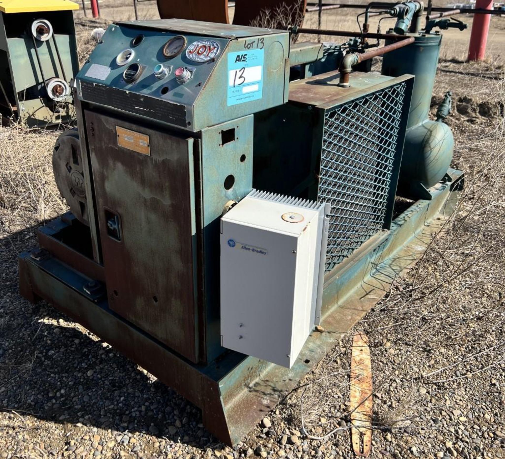 Joy Rotary Screw Compressor, Model RC0195EAN4AD, Shop# 123717. With a 40hp motor.