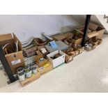 Lot Of Misc. Electrical Supplies. With hardware, cable racks, brackets, piping, and cabinet, threade