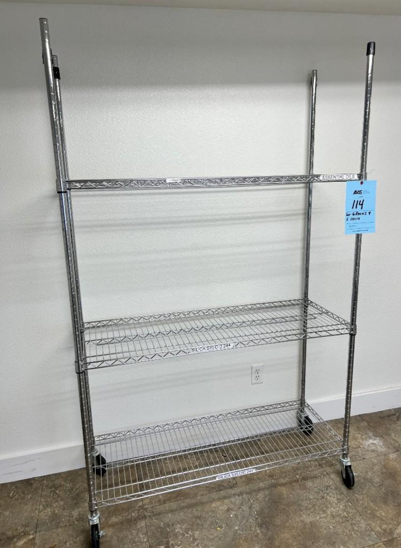 Lot Of (6) Metro Racks. With (5) extra shelves. - Image 3 of 4