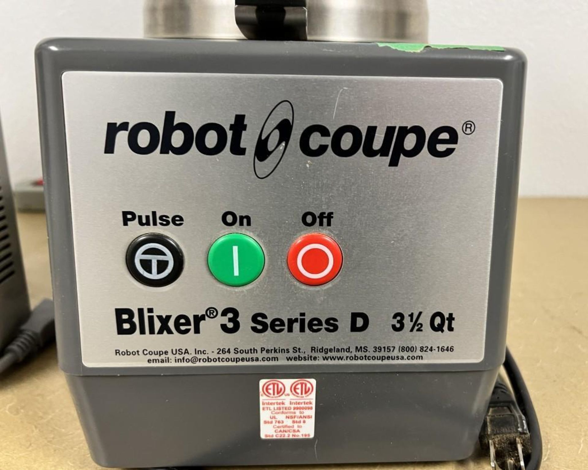 Robot Coupe Blixer 3 Series D 3-1/2 Quart Food Processor, Serial# 4140169103L-09. - Image 4 of 5