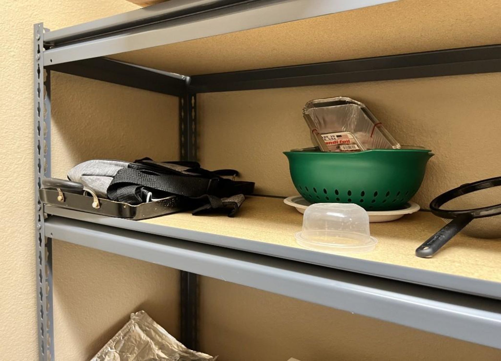 Lot Of Contents Of Storage Room A. With (6) Metal shelves, bookcase, misc. computers and office supp - Image 17 of 20