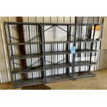 Lot Consisting Of: (3) Metal Shelves, Panduit server rack, Panduit NetKey patch panel, Neat-Patch ca