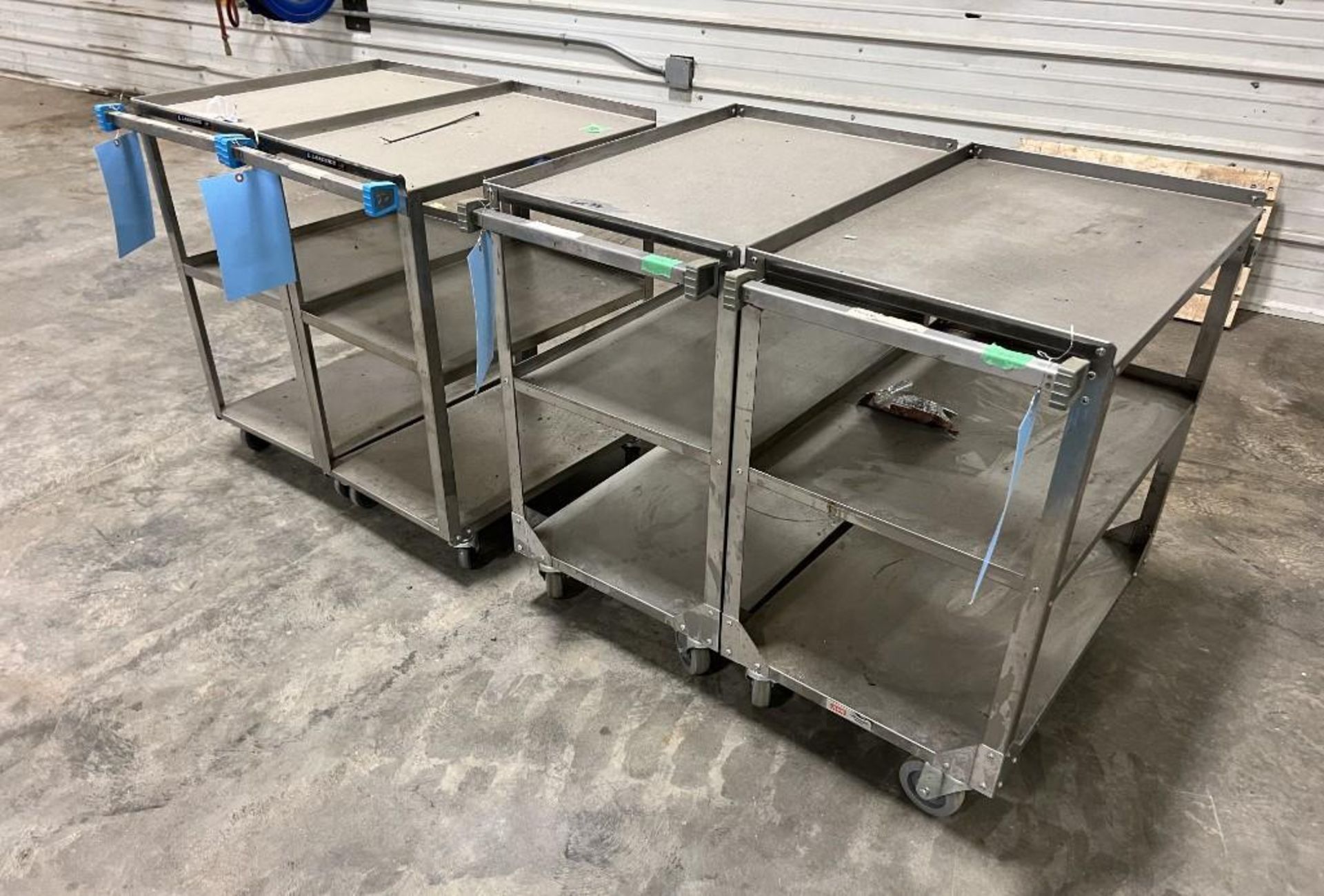 Lot Of (4) Stainless Steel Carts. With (2) Uline, (2) Lakeside. - Image 2 of 6