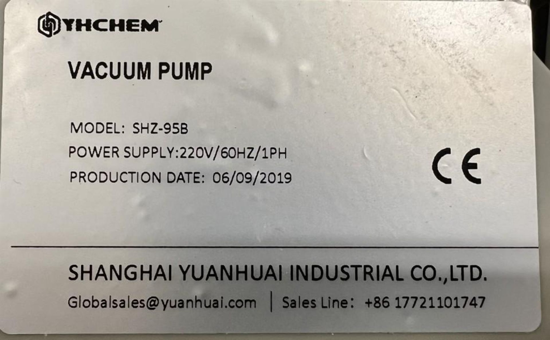 YHCHEM Water Vacuum Pump, Model SHZ-95B, Built 2019. - Image 5 of 5