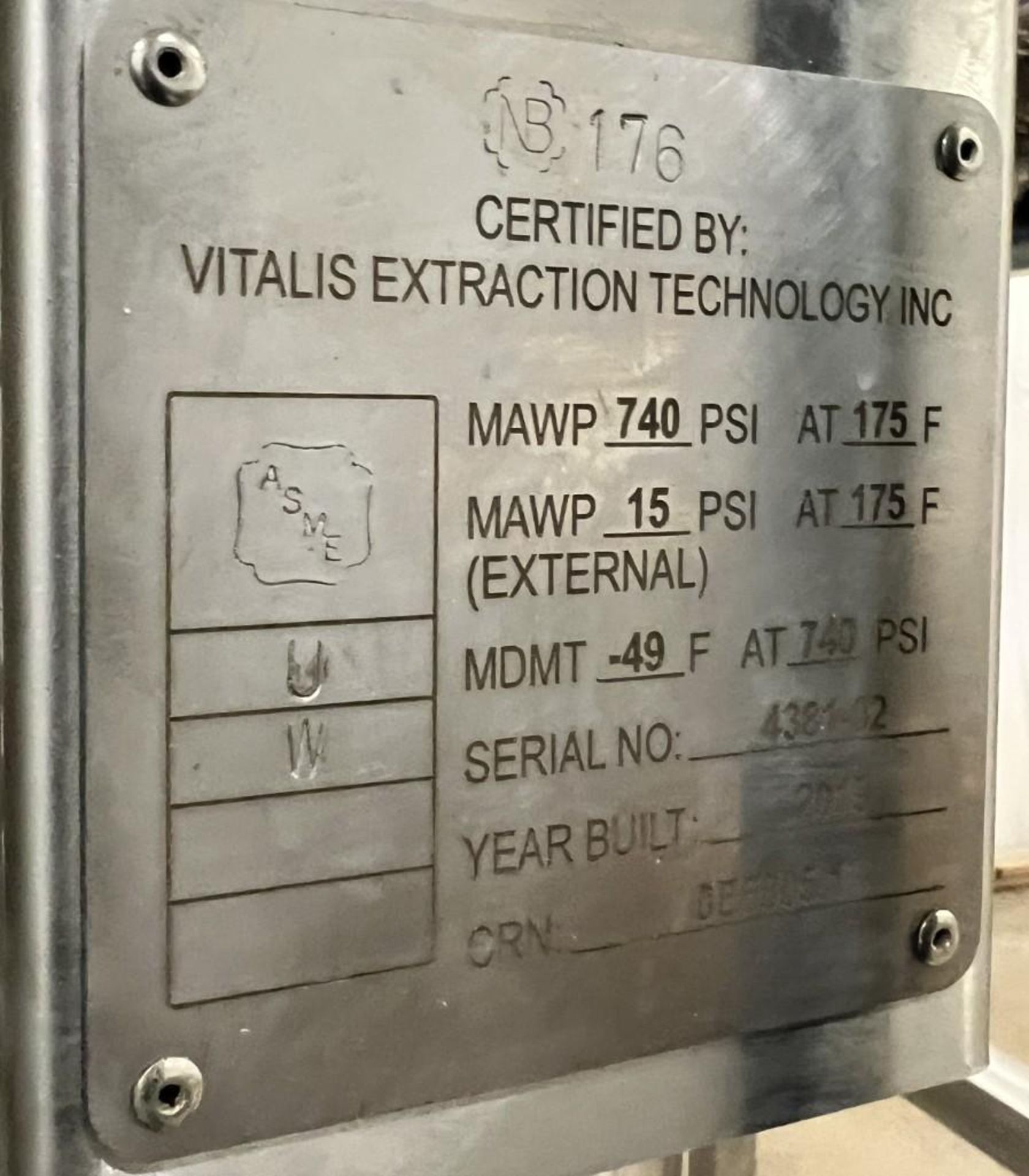 Vitalis Extraction Technology R-Series CO2 Extraction System, Model R200H. (2) Extraction vessels, ( - Image 10 of 44