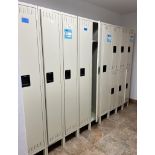 Lot Of Personal Lockers. With (12) Full length Single, (12) 1/2 length single.