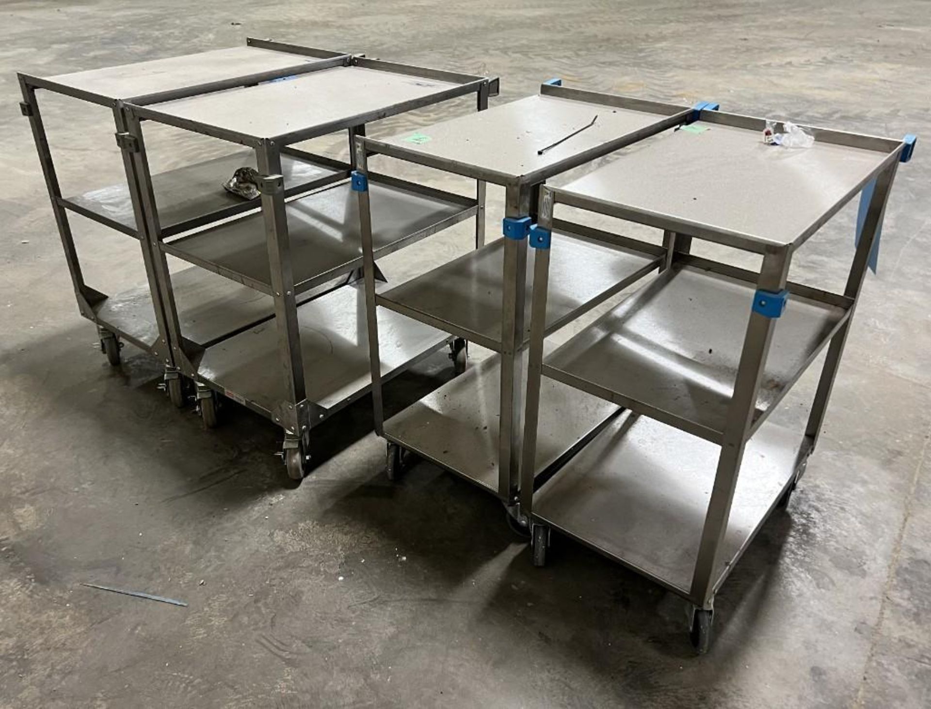 Lot Of (4) Stainless Steel Carts. With (2) Uline, (2) Lakeside. - Image 4 of 6