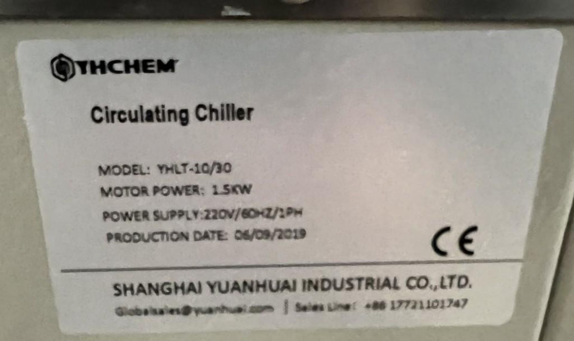 YHCHEM Circulating Chiller, Model YHLT-10/30, Built 06/2019. - Image 6 of 6