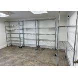 Lot Of (6) Metro Racks. With (5) extra shelves.