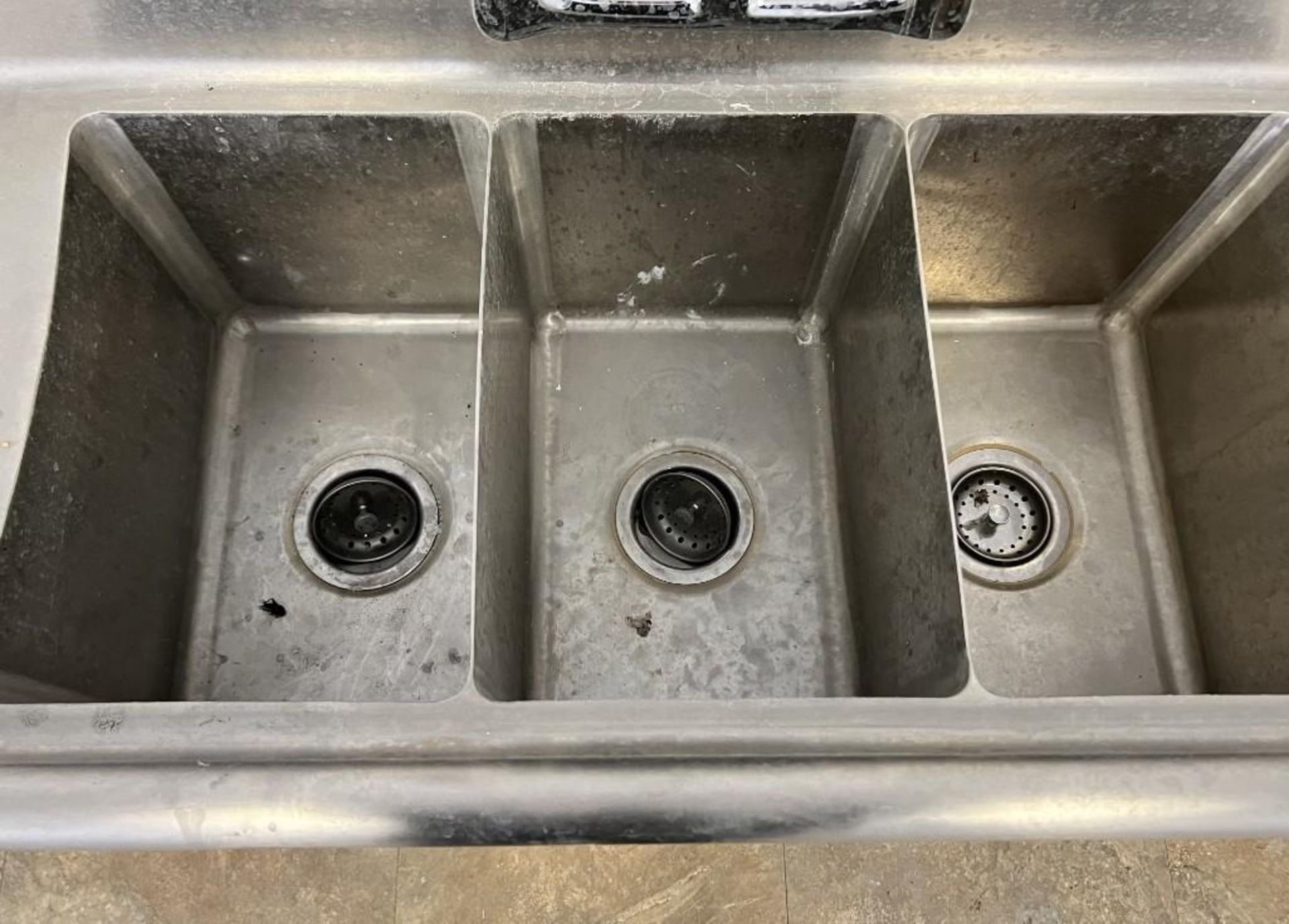 Lot Of (3) Stainless Steel Sinks. With (1) Fausett triple sink, (1) Durasteel single sink, (1) BK tr - Image 15 of 16