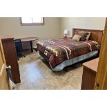 Lot Of Contents Of Room 14. With full bed, night stand, (2) dressers, desk with chair. **DELAY PICK-