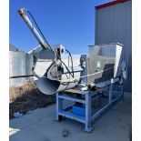 Stainless Steel Screw Press. Approximate 24" diameter screw, 30kw gearmotor, bottom drip pan, hydrau