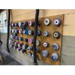 Wall Mounted Grinding Wheel Holder with Assorted Grinding Wheels