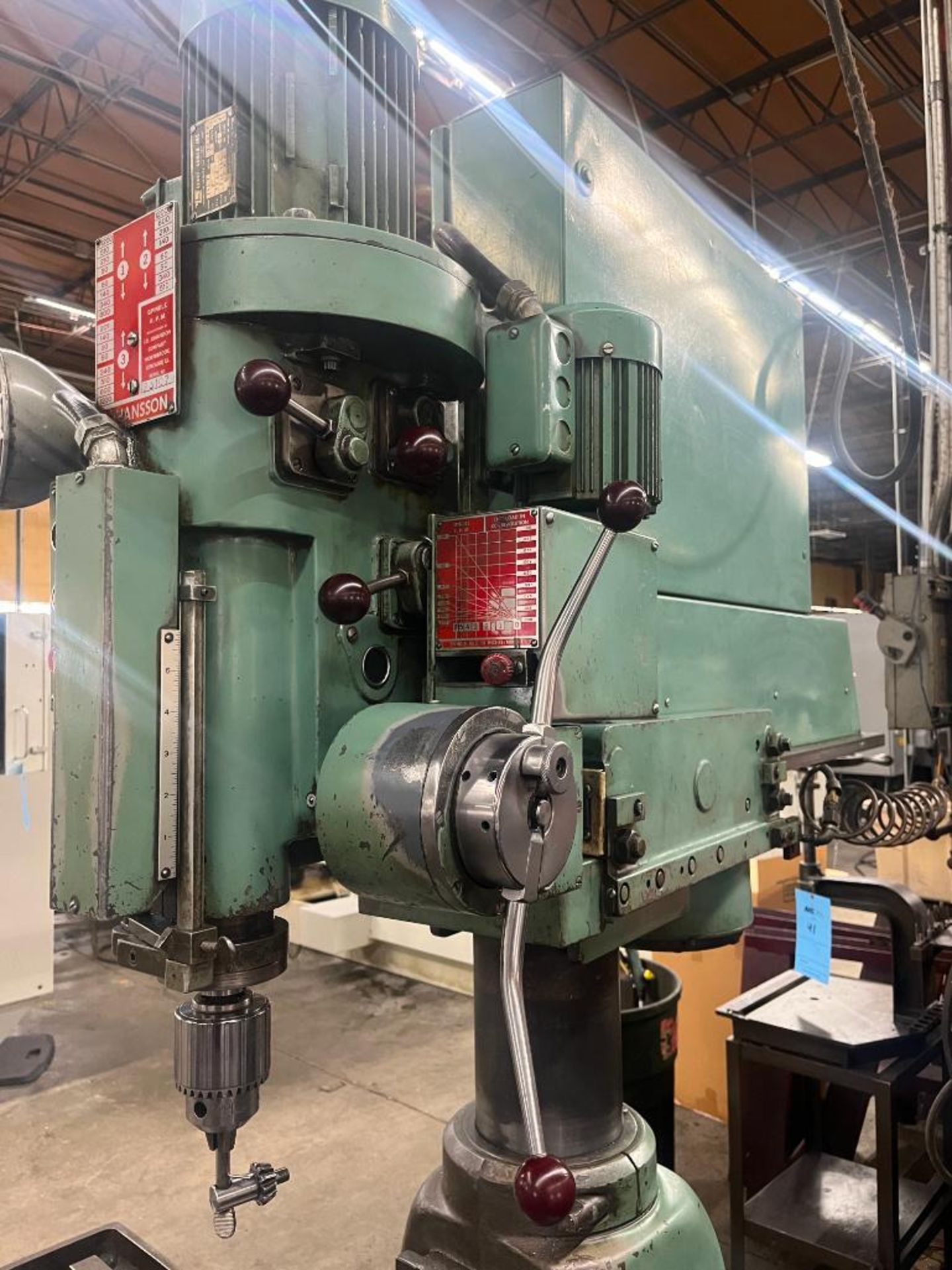 Johansson Radial Arm Drill with Push Button Controls, S/N 23107 - Image 9 of 15