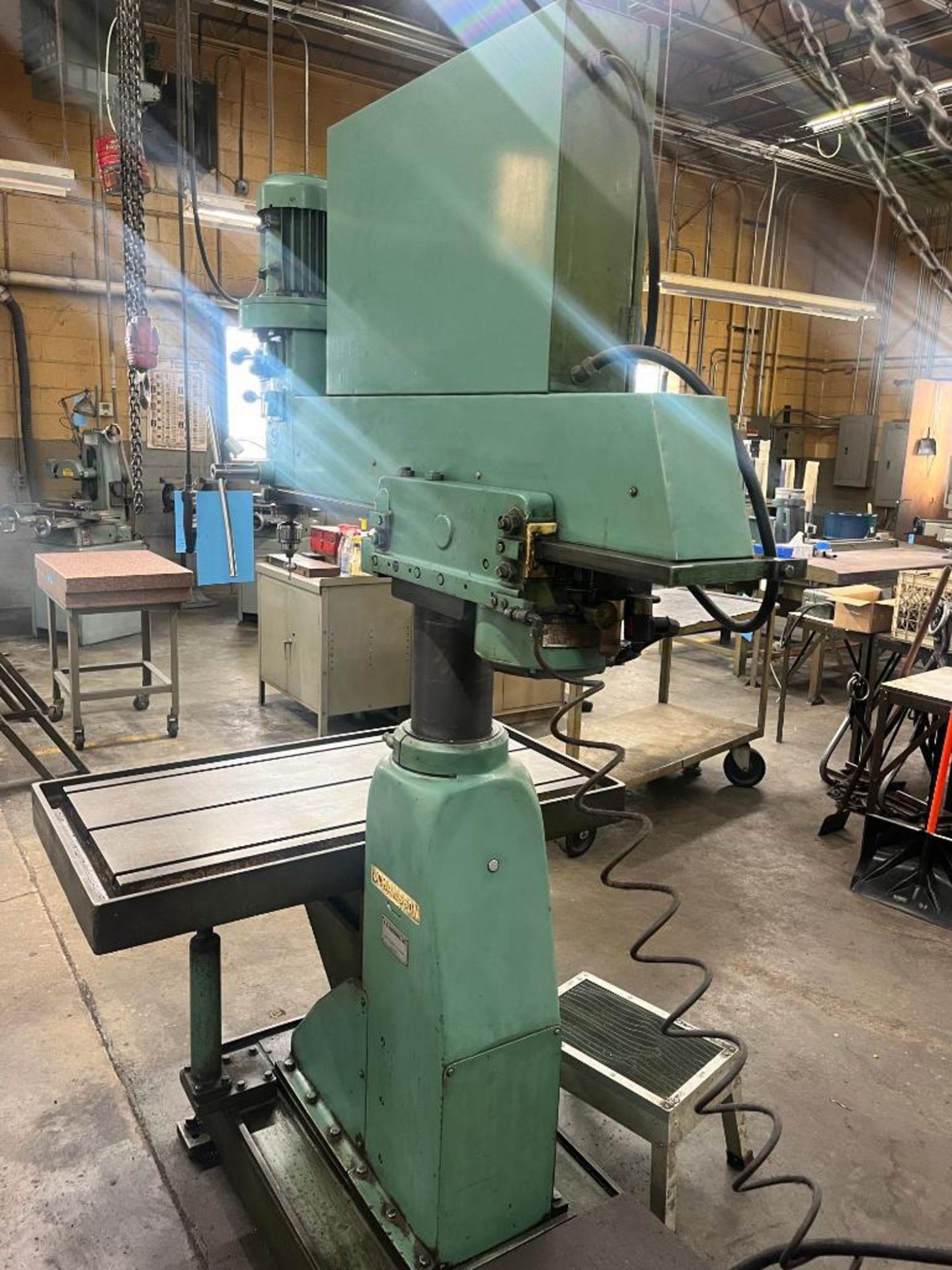 Johansson 36" Radial Arm Drill. 1200 RPM, 26" x 48" T-Slot Oil Groove Adjustable Worktable, & Revers - Image 11 of 13