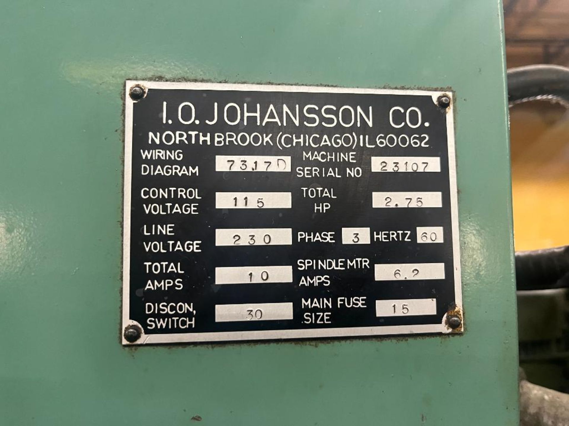 Johansson Radial Arm Drill with Push Button Controls, S/N 23107 - Image 13 of 15