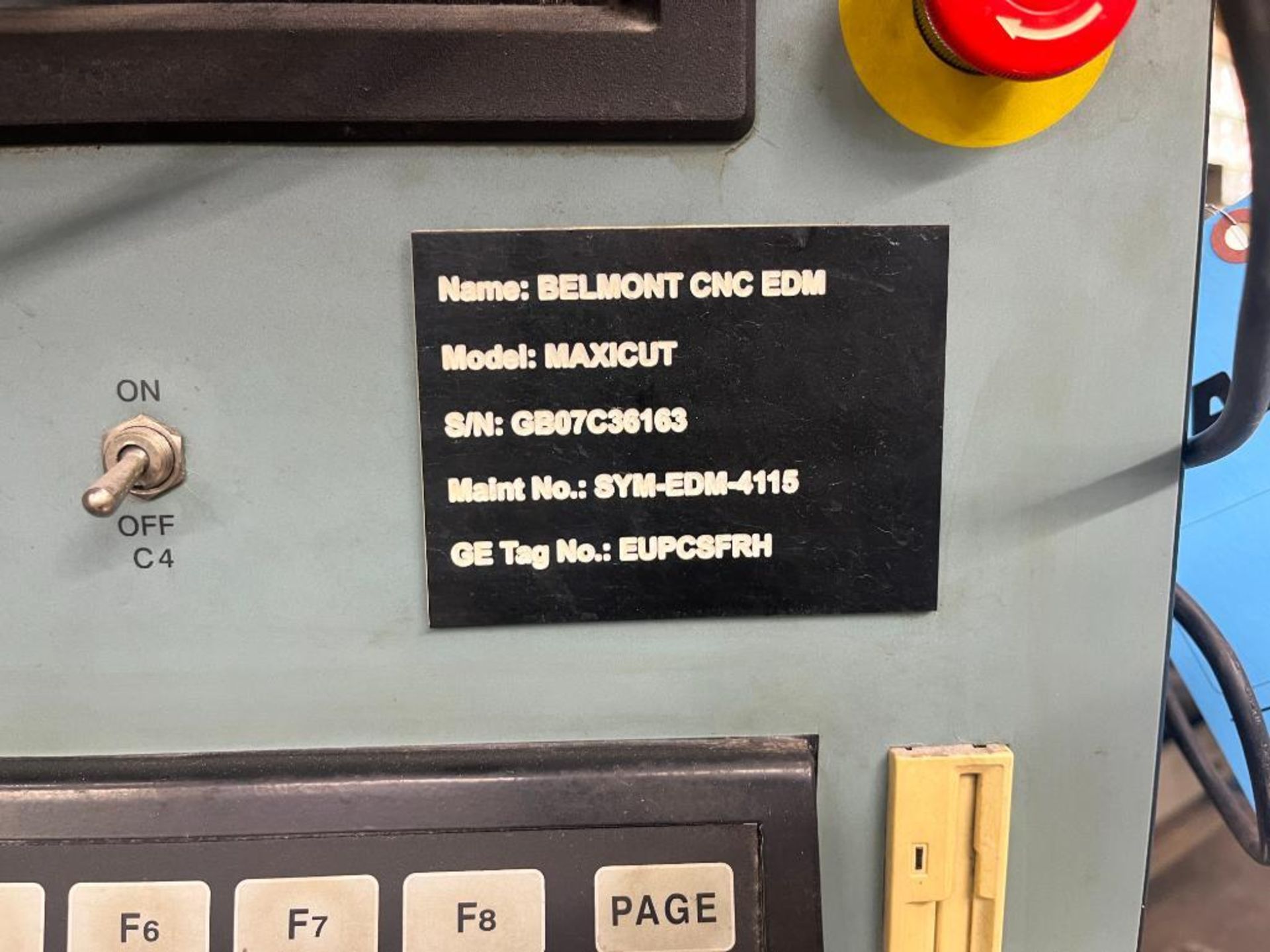 Belmont CNC Hole Popper EDM Machine Model Maxicut, S/N GB07C36163 with Belmont CNC Control. 24" x 42 - Image 7 of 45