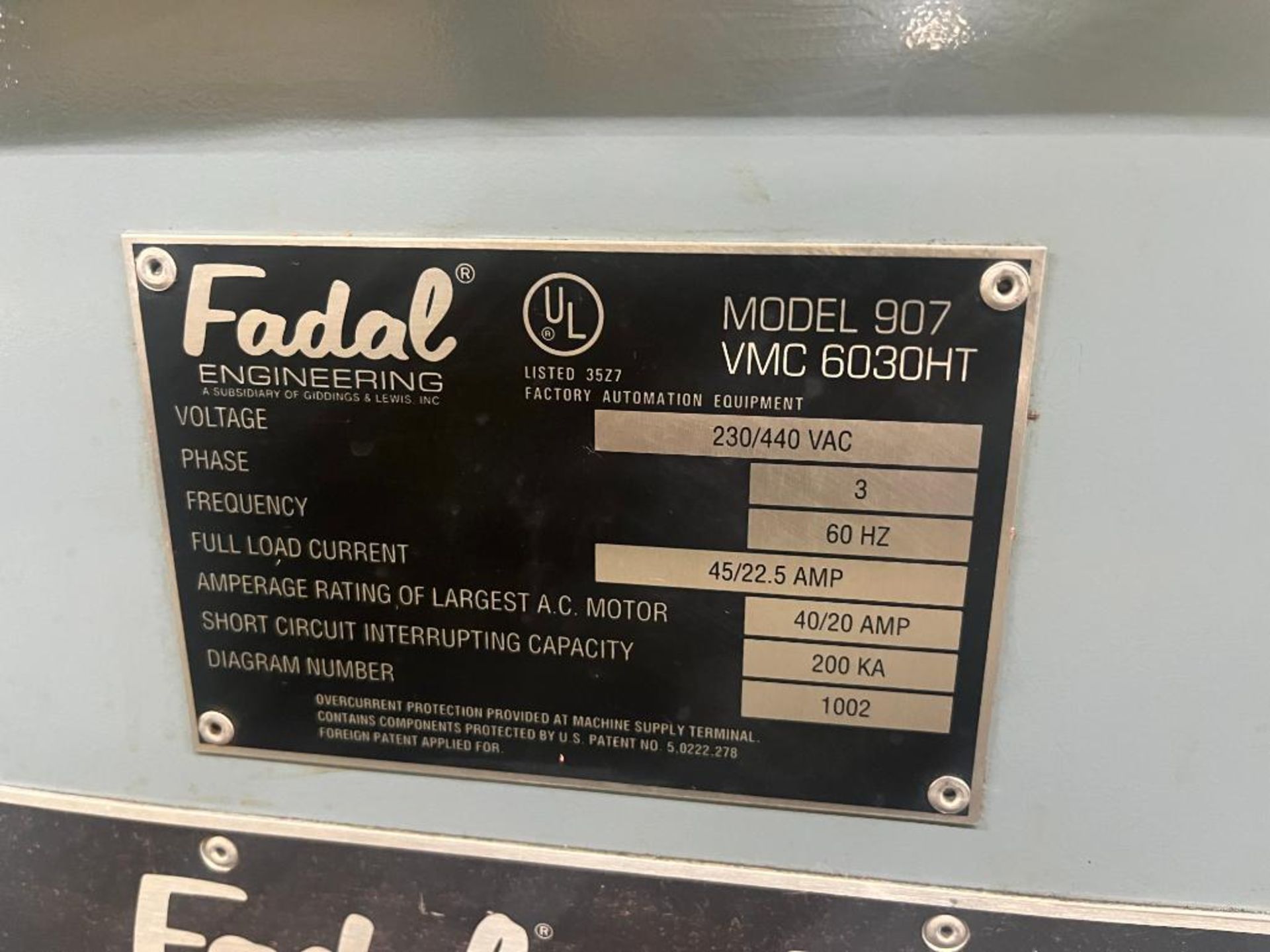 Fadal CNC Vertical Machining Center Model Model 907-1 VMC 6030HT, S/N 9704645 (1997) with Fadal CNC8 - Image 17 of 33