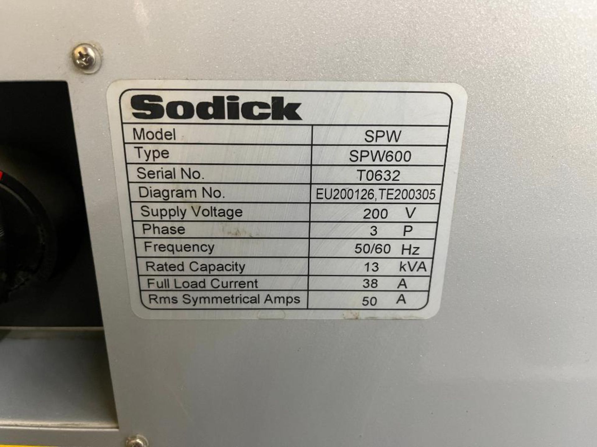 Sodick CNC Wire-Cut EDM Machine Model SLN600G, S/N T0632 (2015) with Sodick SPW CNC Control. With 10 - Image 34 of 43