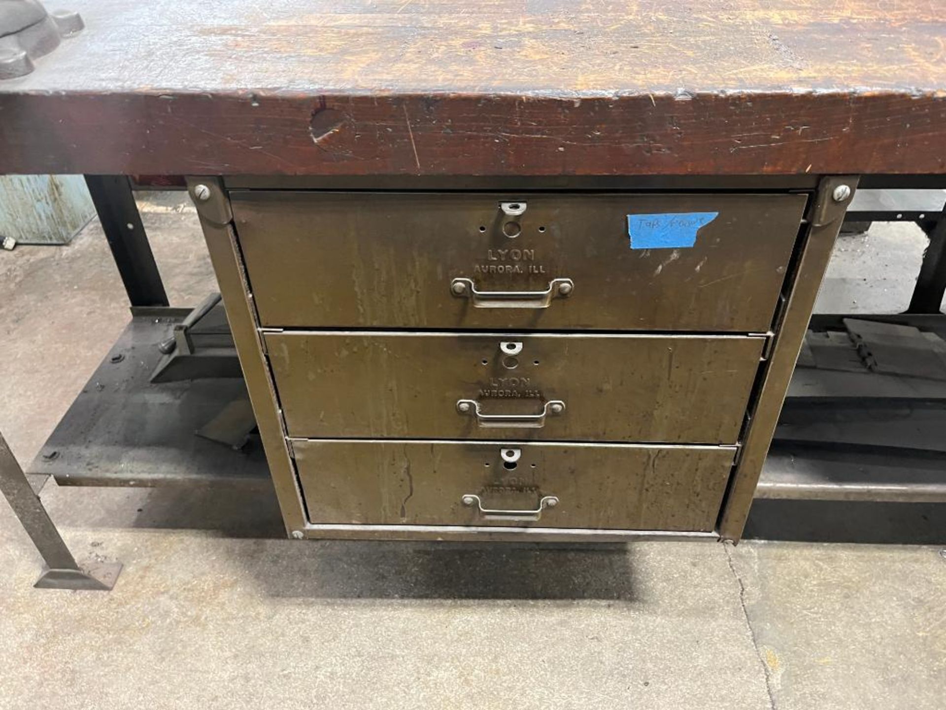 Lot (3): (2) Work Benches & (1) Work Bench with Vice (No Contents & Delayed Delivery) - Image 6 of 10