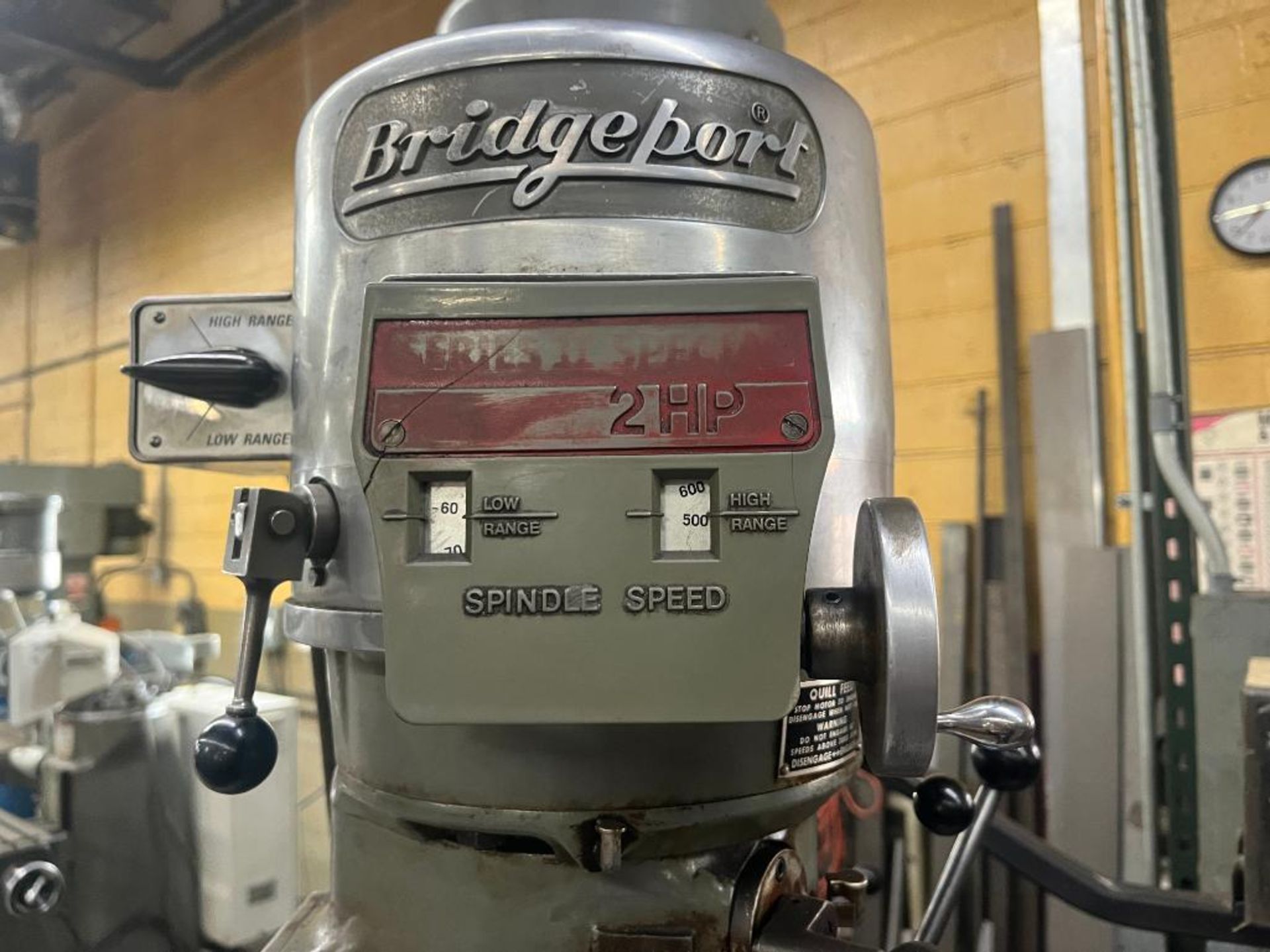 Bridgeport Series 2 Special, 2 HP Vertical Mill, S/N 38875 with 2 Axis Programmable Mitutoyo DRO (DR - Image 9 of 15