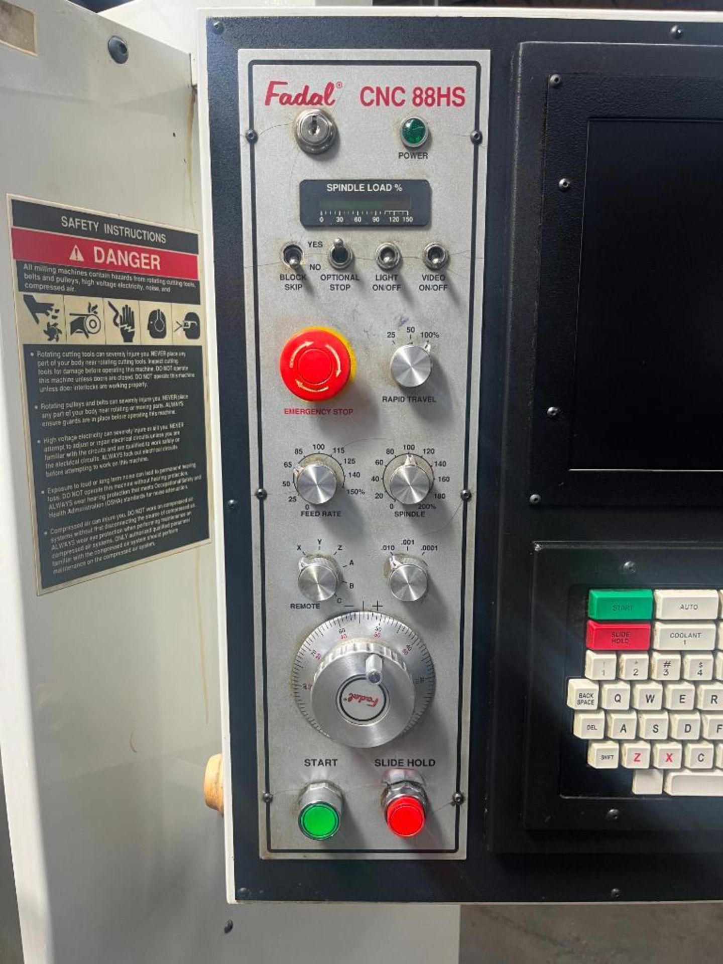 Fadal CNC Vertical Machining Center Model 917-1 VMC5020AHT, S/N 9609411 (1996) with Fadal CNC 88HS C - Image 15 of 29