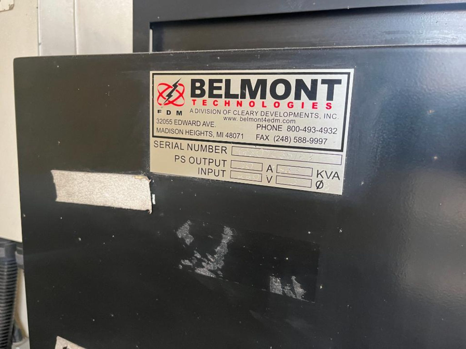 Belmont CNC Hole Popper EDM Machine Model Maxicut, S/N GB07C36163 with Belmont CNC Control. 24" x 42 - Image 20 of 45