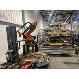 Wulftec/Kuka Robotic Palletizing System, Model ECOPAL. Includes (1) Wulftec automatic stretch wrappe