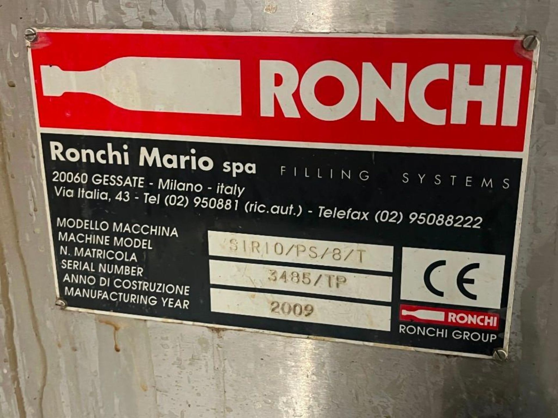 Ronchi 8-Head Rotary Chuck Capper, Model Sirio/PS/8/1, S/N: 3485/TP. Includes Ronchi centrifugal bow - Image 3 of 102