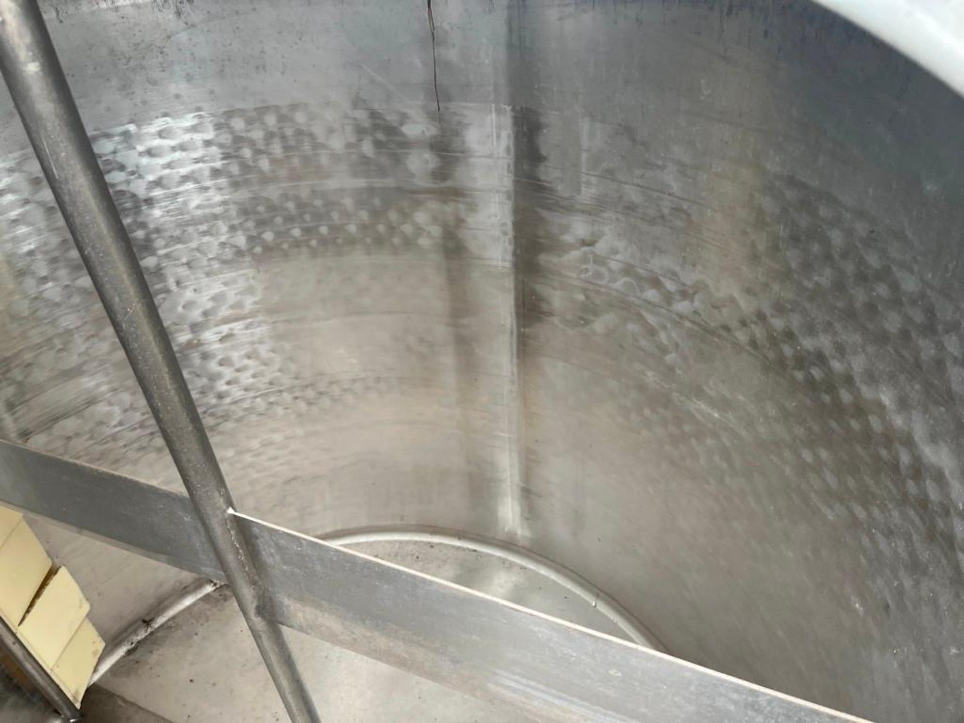 Stainless Steel Jacketed Tank. Dimpled interior. Measures (approximately) 48" (straight side) X 62" - Image 9 of 10