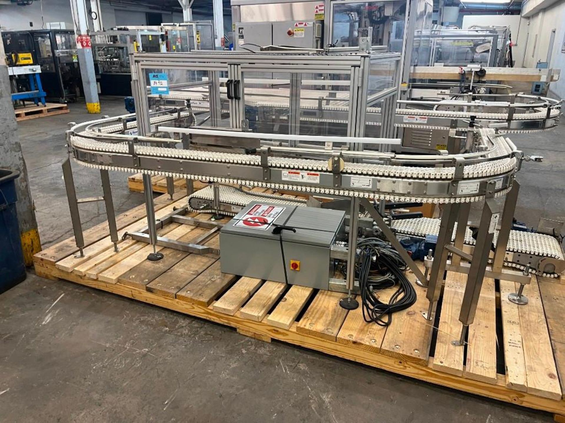Spantech Flexlink Conveyor System and Linear Accumulation Table, S/N: 2254000325. Stainless steel co - Image 5 of 21