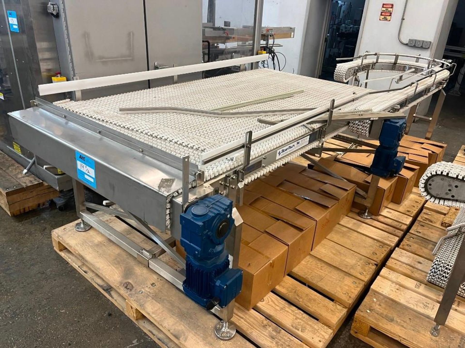 Spantech Flexlink Conveyor System and Linear Accumulation Table, S/N: 2254000325. Stainless steel co - Image 17 of 21