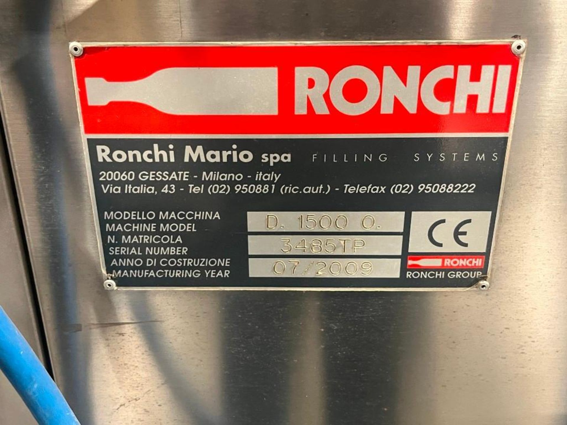 Ronchi 8-Head Rotary Chuck Capper, Model Sirio/PS/8/1, S/N: 3485/TP. Includes Ronchi centrifugal bow - Image 58 of 102
