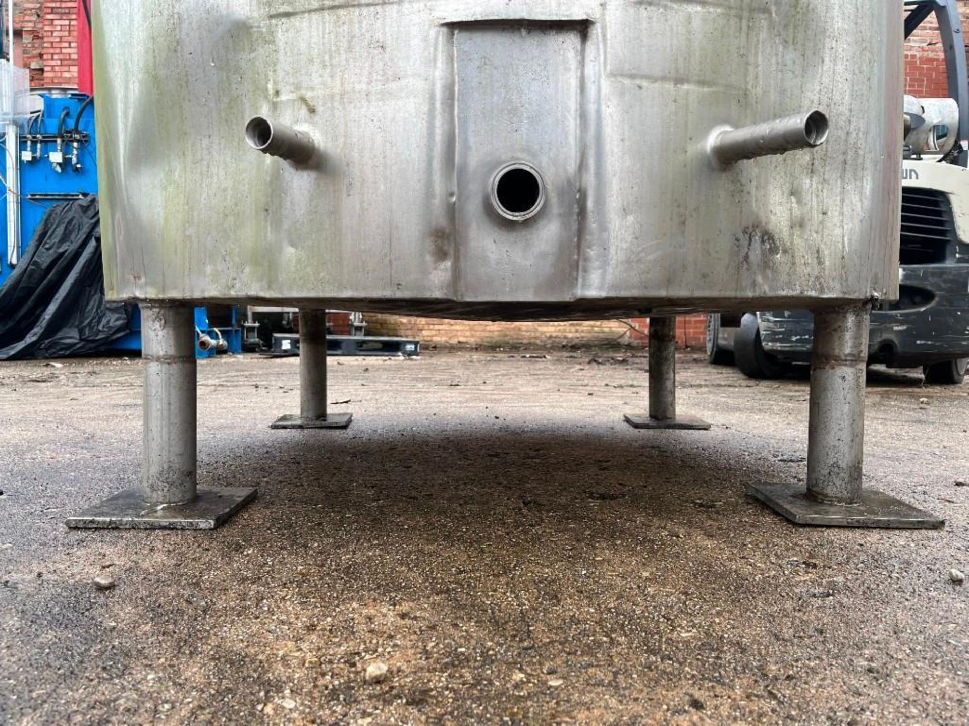 Stainless Steel Jacketed Tank. Dimpled interior. Measures (approximately) 48" (straight side) X 62" - Image 5 of 10