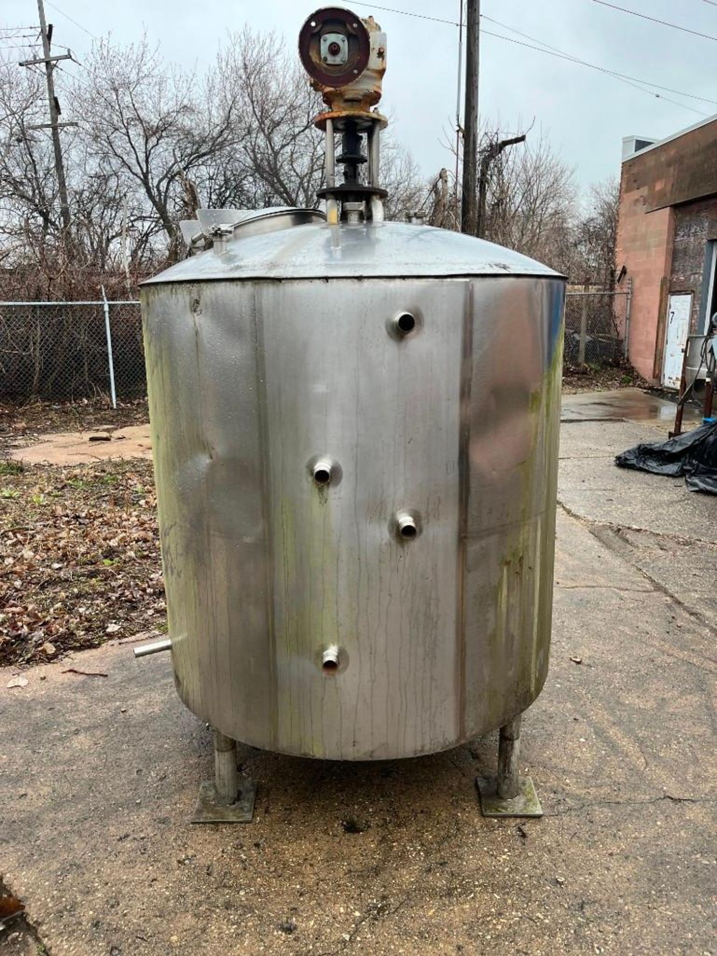 Stainless Steel Jacketed Tank. Dimpled interior. Measures (approximately) 48" (straight side) X 62" - Image 3 of 10