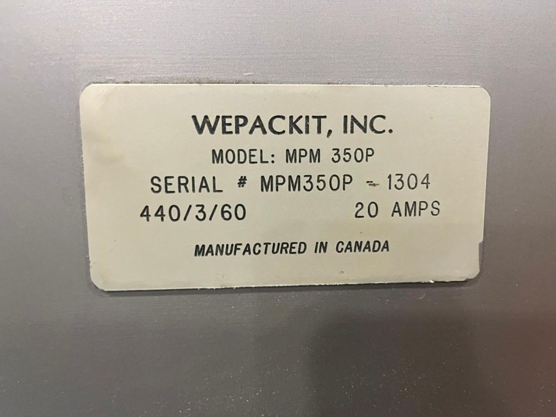 Wepackit, Inc Case Packer, Model MPM 350 P, S/N: MPM350P-1304. Has (2) 2x3 suction cup matrix pick a - Image 18 of 39