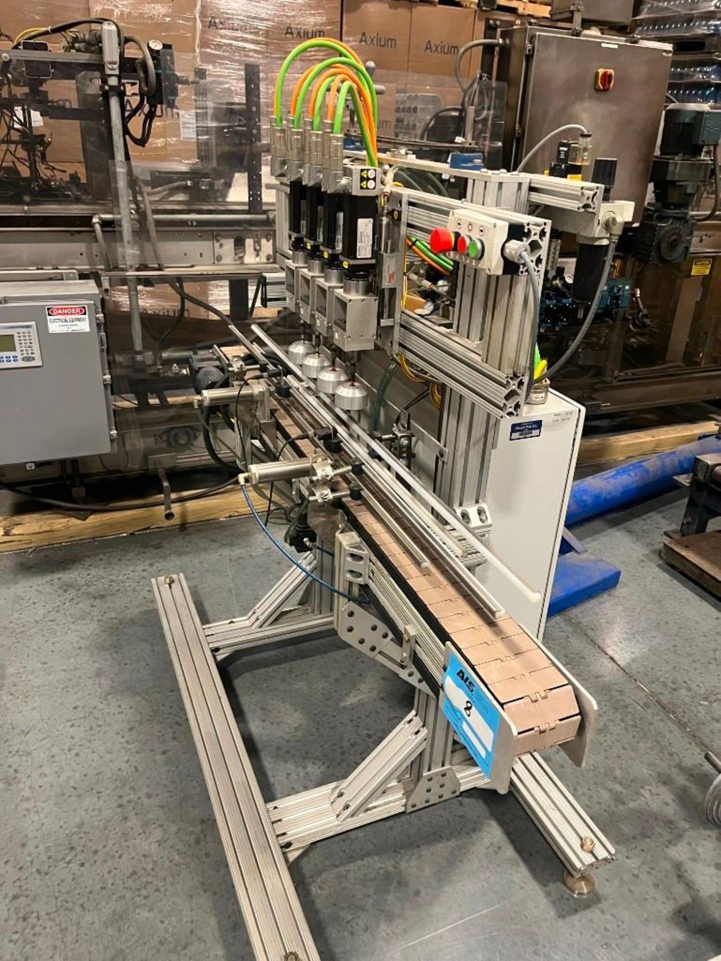 VisualPak 4-Head Inline Chuck Capper, Model ST-35, S/N: 91179. Uses Emerson control drivers. - Image 2 of 21