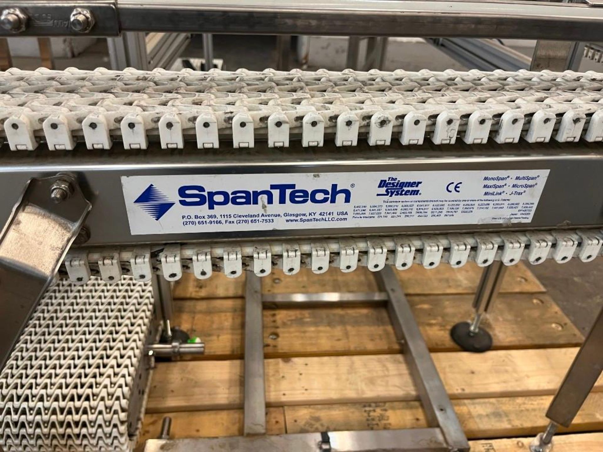 Spantech Flexlink Conveyor System and Linear Accumulation Table, S/N: 2254000325. Stainless steel co - Image 16 of 21