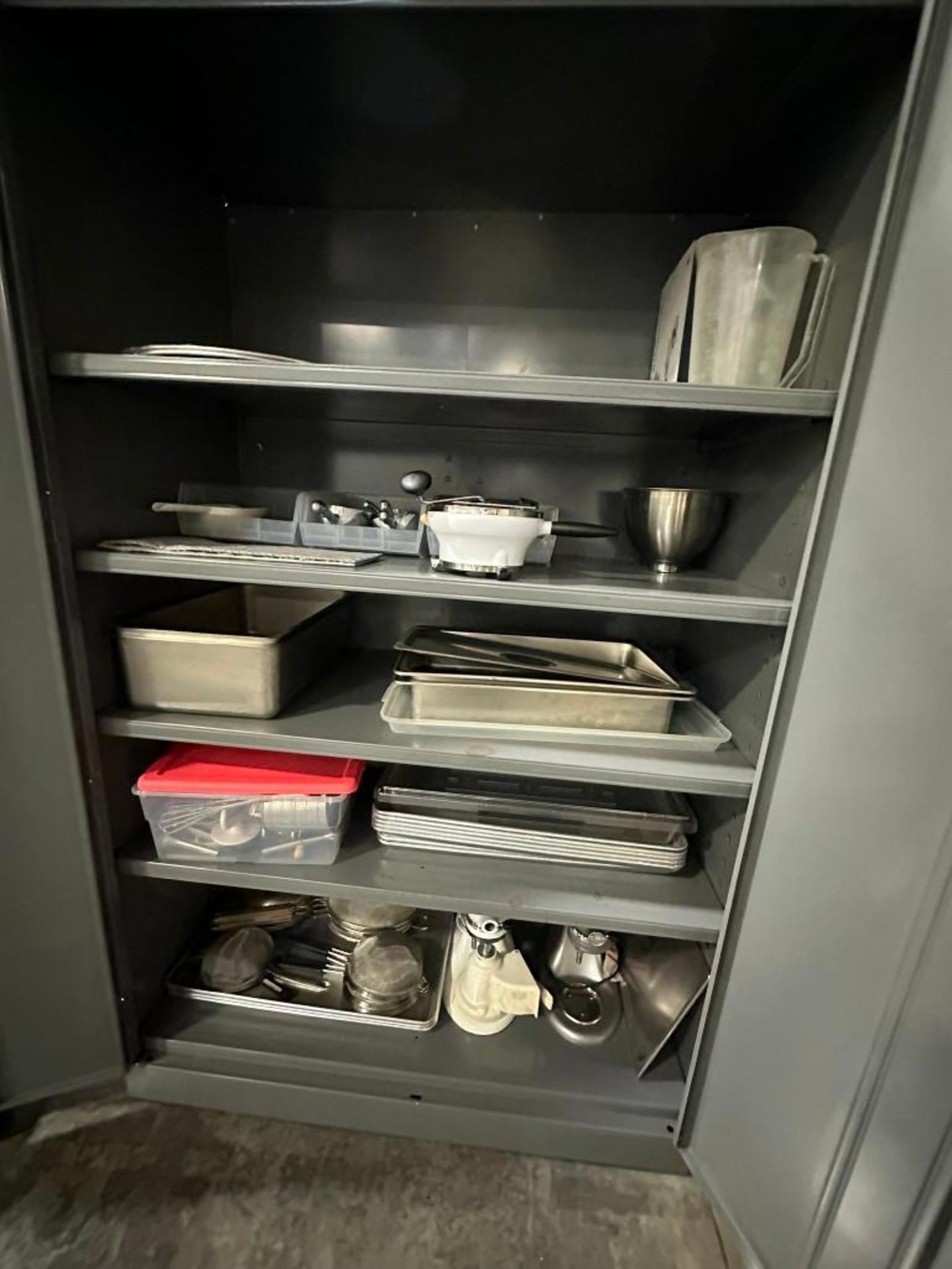 Lot: Uline Steel Cabinet with Assorted Pans, Cookware, and Misc. Contents - Image 3 of 3