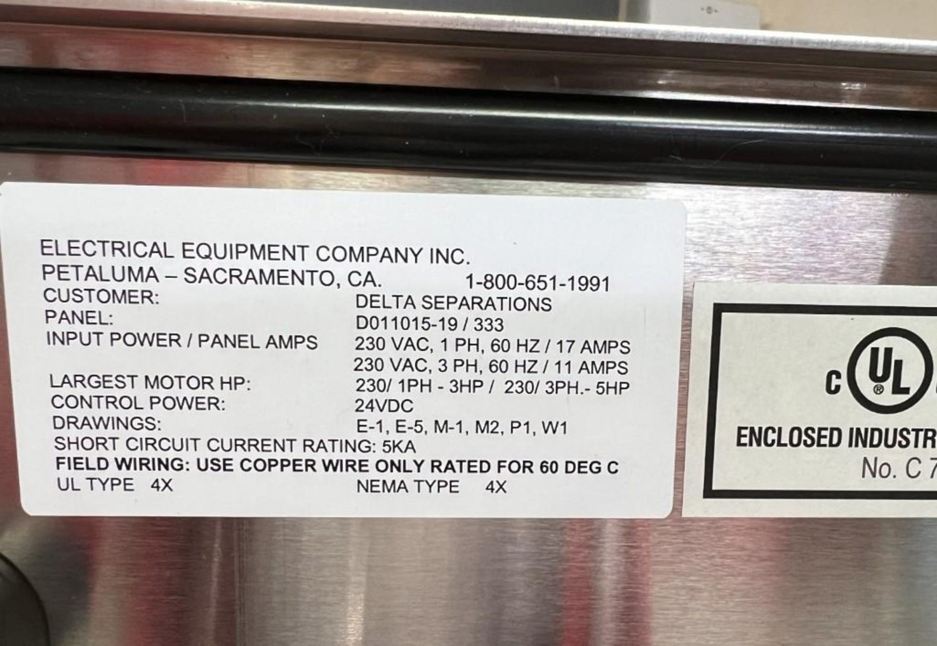 NEW Delta Separations Closed-Loop Alcohol Extraction System, Model Cup-30, Serial# C30190208. With c - Image 9 of 68