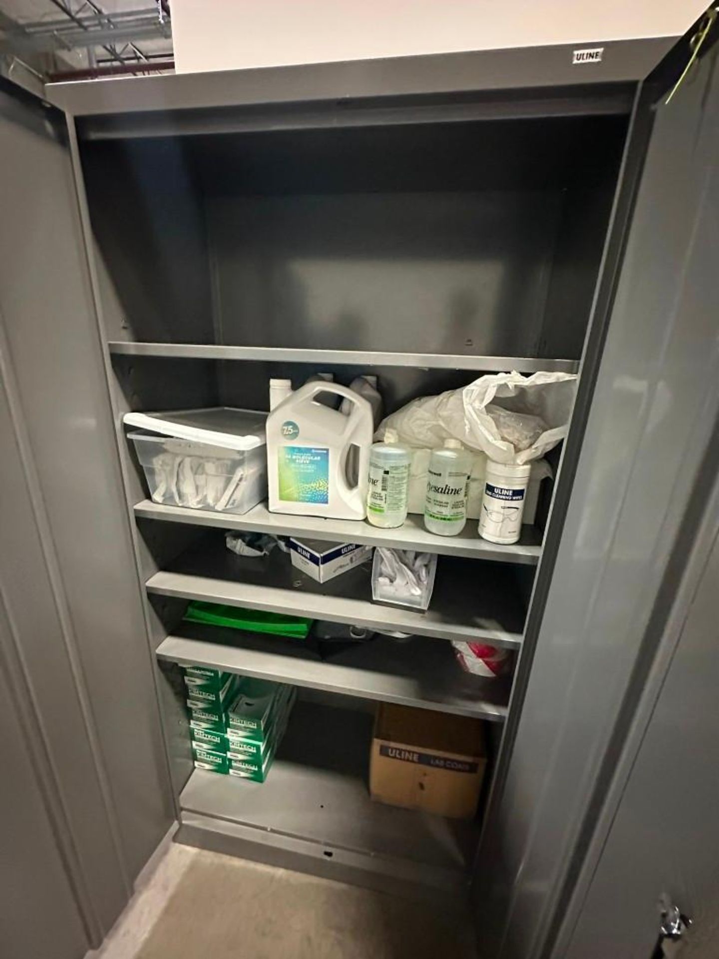 Lot: Uline Steel Cabinet with Misc. Contents - Image 2 of 3