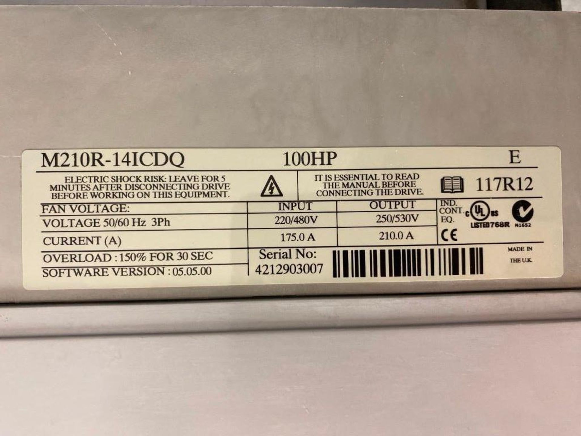 1 USED SPARE EMERSON CONTROL TECHNIQUES 9500-8606 - Image 5 of 5