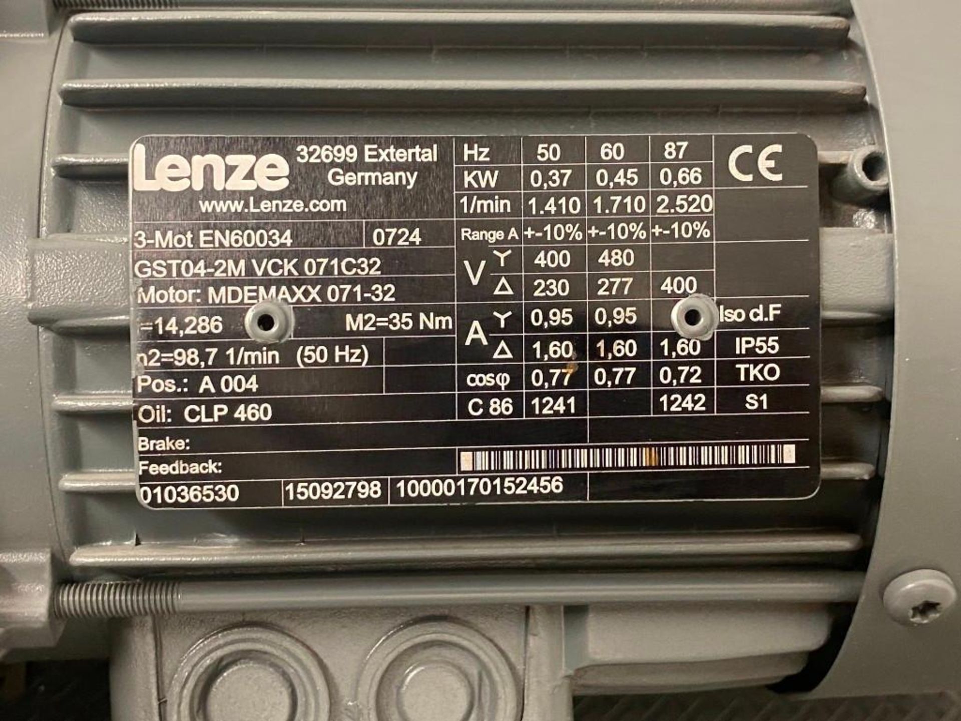 2 INSTALLED BUT NEVER RUN LENZE GST04-2M VCK 071C32 - Image 4 of 4