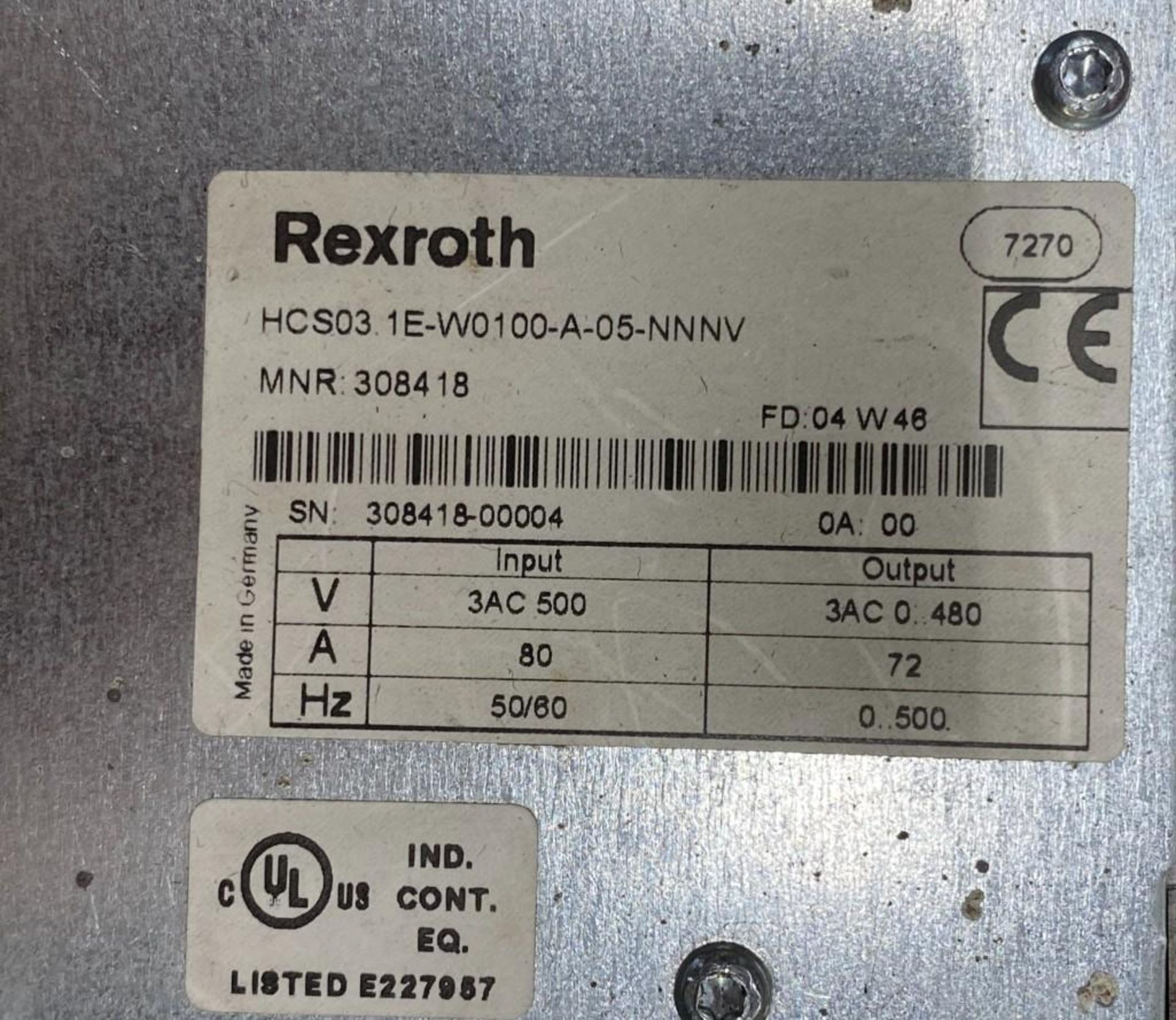 USED SPARE REXROTH DRIVE HCS03 1E-W0100-A-05-NNNV - Image 2 of 3