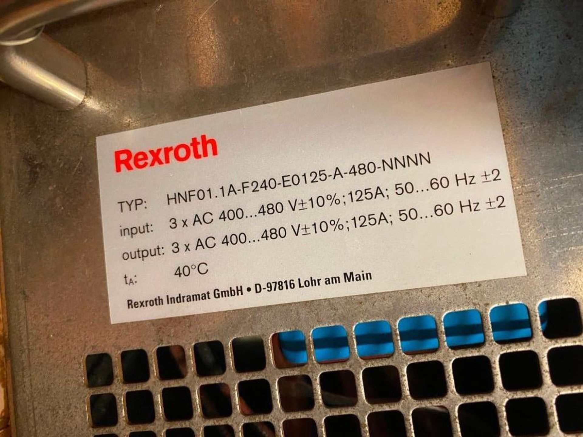 1 USED REXROTH HNF01.1A-F240-E0125-A-480-NNNN - Image 4 of 4