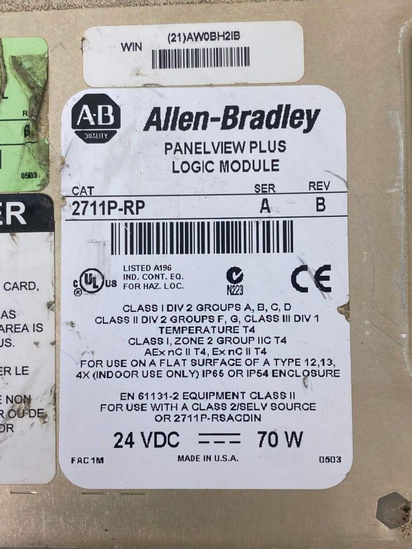 1 USED SPARE ALLEN BRADLEY 2711P-B10C4B1 - Image 5 of 5