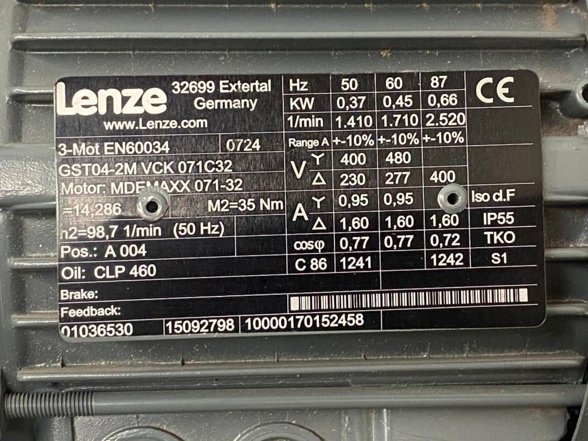 2 INSTALLED BUT NEVER RUN LENZE GST04-2M VCK 071C32 - Image 3 of 4
