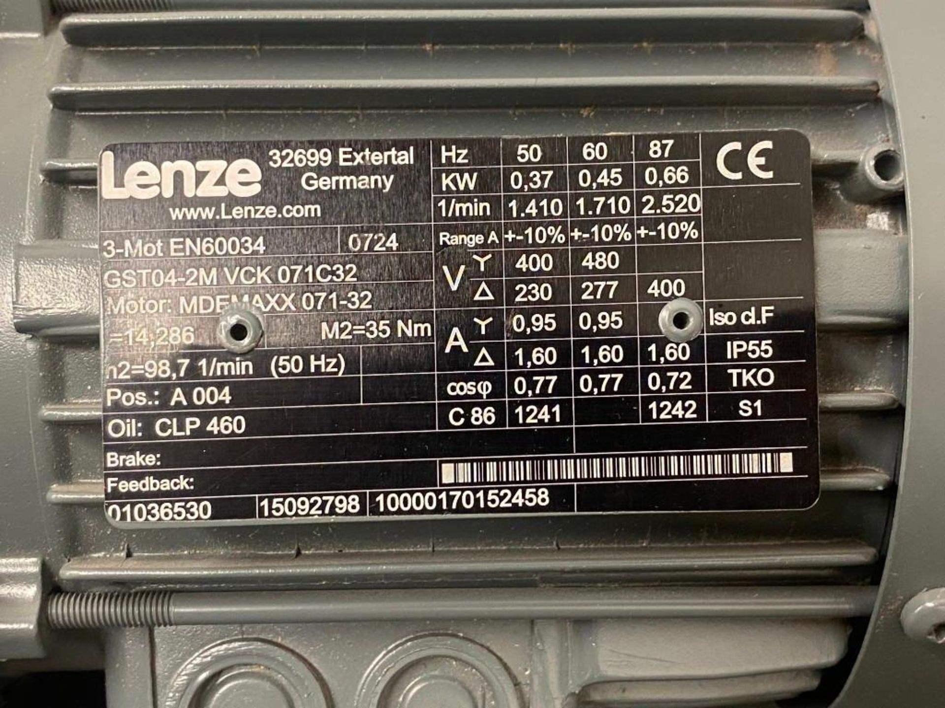 2 INSTALLED BUT NEVER RUN LENZE GST04-2M VCK 071C32 - Image 3 of 4