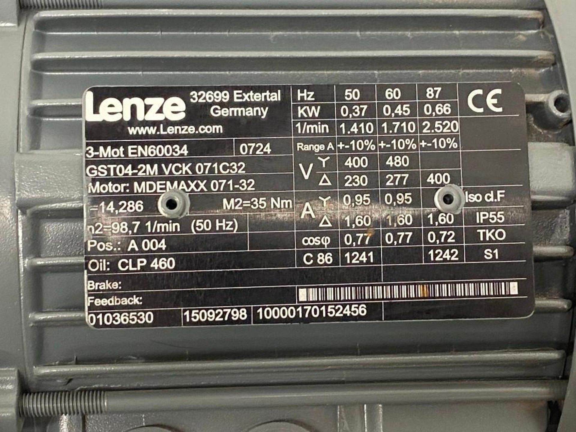 2 INSTALLED BUT NEVER RUN LENZE GST04-2M VCK 071C32 - Image 4 of 4