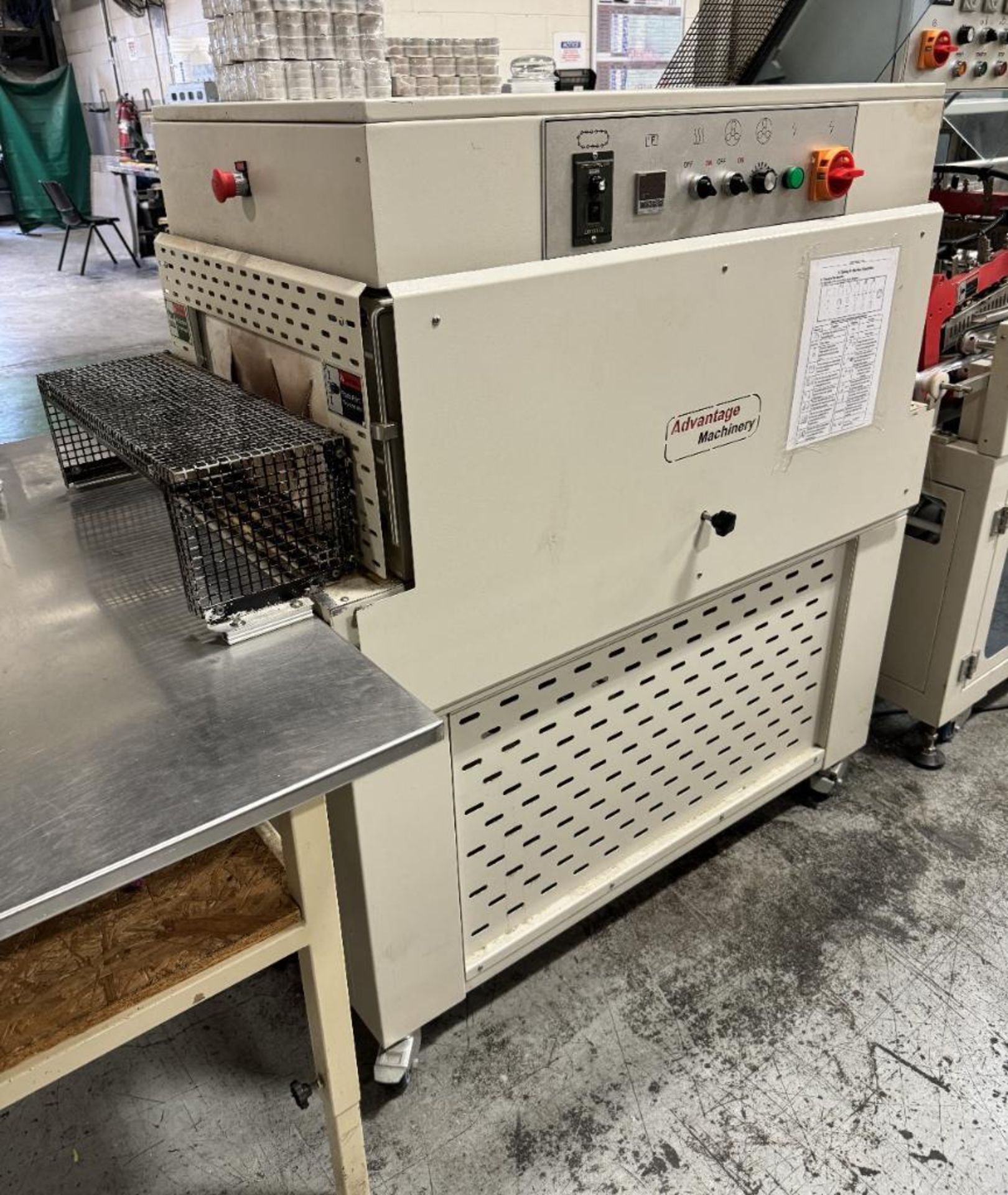 Advantage Machinery L-728 L-Bar Sealing Machine, Serial# 19-001156B, Built 2019. With belted conveyo - Image 17 of 18